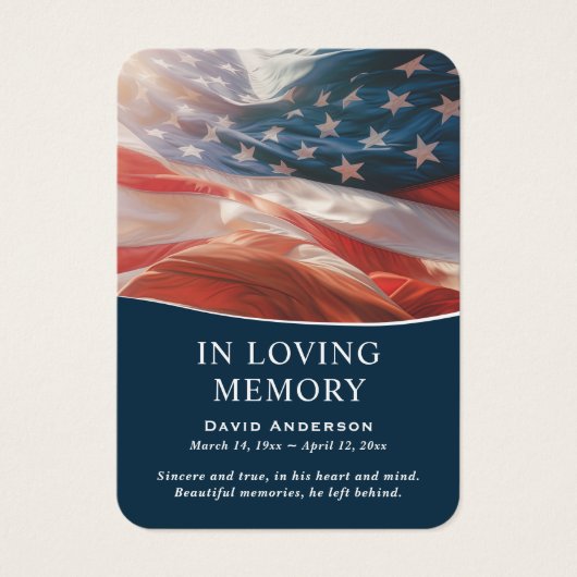 Kaart Amerikaanse vlag Memorial Prayer (Voorkant)