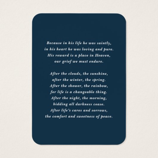 Kaart Amerikaanse vlag Memorial Prayer (Achterkant)