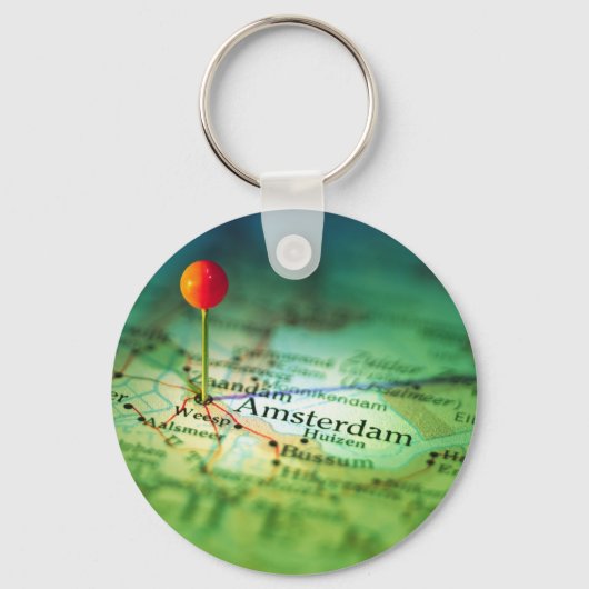  kaart AMSTERDAM Sleutelhanger (Voorkant)