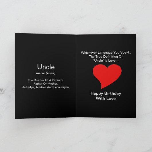 kaart "An Uncle's Birthday I" -  (Binnen)
