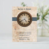 Kaart Antiek klok respons, blauw (Staand voorkant)