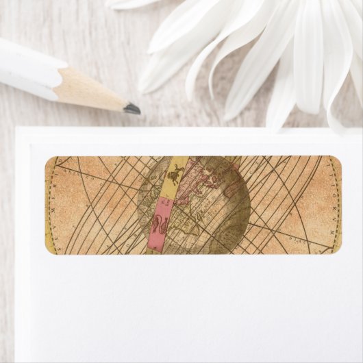  Kaart Antiek Onmiddellijk Ondoorzichtig Exemplaar Etiket (Insitu)