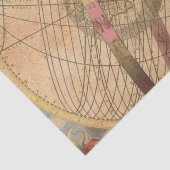 Kaart Antiek Onmiddellijk Ondoorzichtig Exemplaar Tissuepapier (Detail)