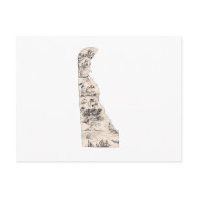  kaart Antiek staatskaart Delaware Afbeelding