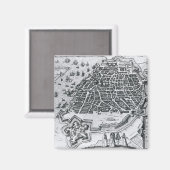 Kaart Antwerpen, 1598 Magneet (Voorkant / Achterkant)