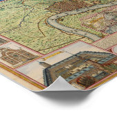  kaart Antwerpen, België Poster (Hoek)