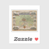  kaart Antwerpen, België Sticker (Vel)