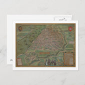 Kaart Antwerpen, van "Civitates Orbis Terrarum" do (Voorkant / Achterkant)