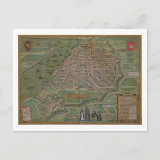 Kaart Antwerpen, van "Civitates Orbis Terrarum" do (Voorkant)
