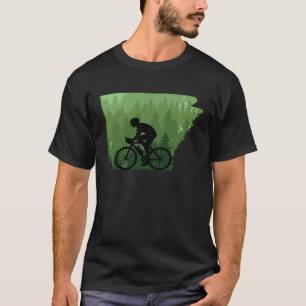 Kaart Arkansas Mountainbike Rider MTB Biking Mount T-shirt