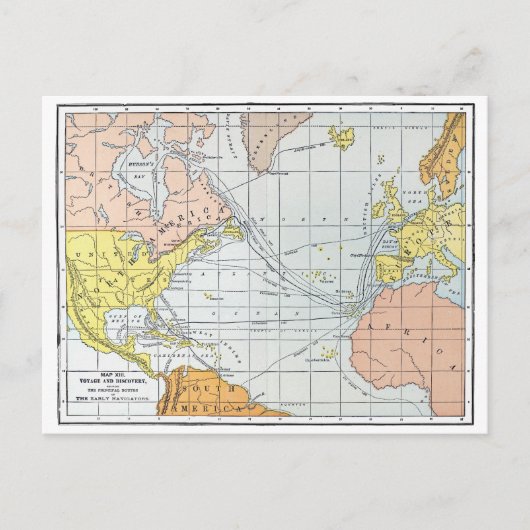 KAART: ATLANTISCHE REIZEN BRIEFKAART (Voorkant)