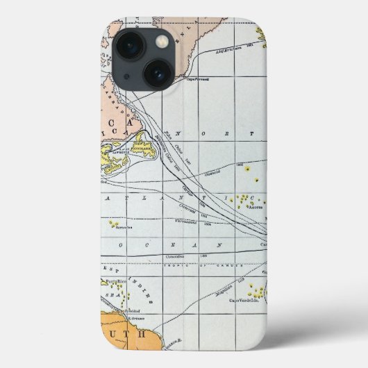KAART: ATLANTISCHE REIZEN Case-Mate iPhone CASE (Achterkant)