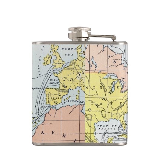 KAART: ATLANTISCHE REIZEN HEUPFLES (Achterkant)