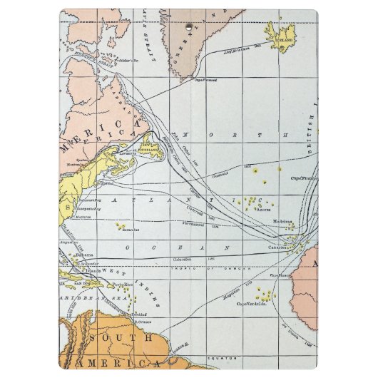 KAART: ATLANTISCHE REIZEN KLEMBORD (Achterkant)