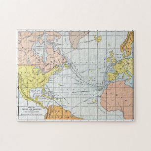 KAART: ATLANTISCHE REIZEN LEGPUZZEL
