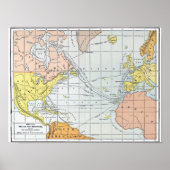 KAART: ATLANTISCHE REIZEN POSTER (Voorkant)