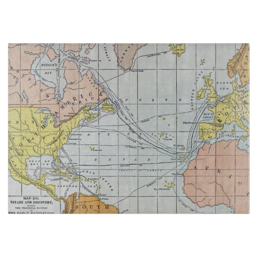 KAART: ATLANTISCHE REIZEN SNIJPLANK (Voorkant)