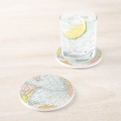 KAART: ATLANTISCHE REIZEN ZANDSTEEN ONDERZETTER (Zijkant)