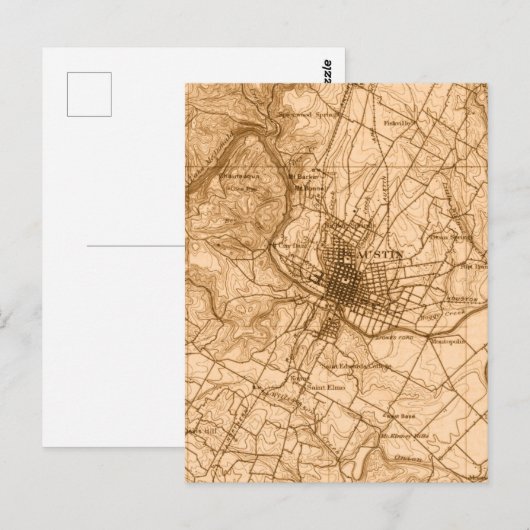 kaart Austin (Voorkant / Achterkant)