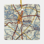 kaart Austin TX 1955 Keramisch Ornament (Voorkant)