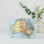 KAART: AUSTRALIË, c1890 Briefkaart (Staand voorkant)