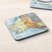 KAART: AUSTRALIË, c1890 Onderzetter (Linkerzijde)