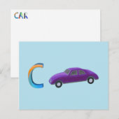 Kaart auto (Voorkant / Achterkant)