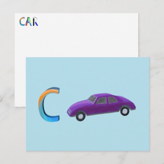 Kaart auto (Voorkant / Achterkant)