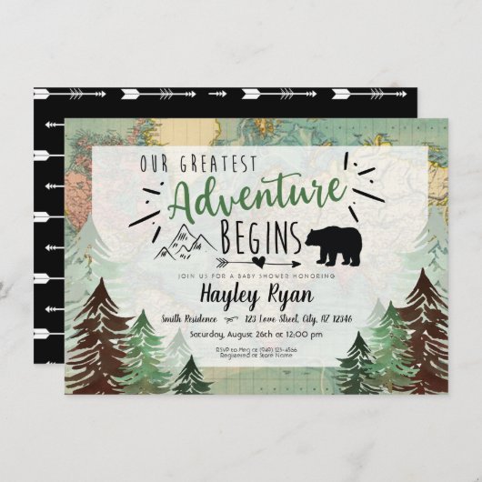  Kaart Baby Boy Ons grootste avontuur (Voorkant / Achterkant)