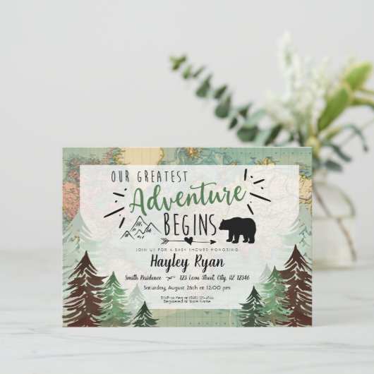  Kaart Baby Boy Ons grootste avontuur (Staand voorkant)