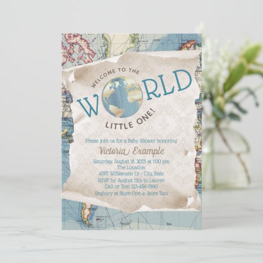  kaart Baby Douche Uitnodigingen (Staand voorkant)