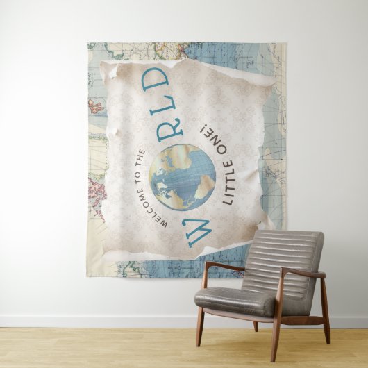  Kaart Baby shower Achtergrond Wandkleed (In situ)