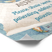  kaart Baby shower Advice Card Teken Poster (Hoek)