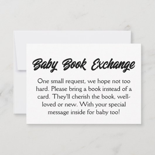 Kaart baby shower Book Request Enclosure (Voorkant)