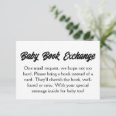 Kaart baby shower Book Request Enclosure (Staand voorkant)