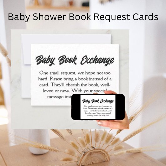 Kaart baby shower Book Request Enclosure