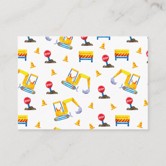 Kaart Baby shower bouwboekaanvraag (Achterkant)