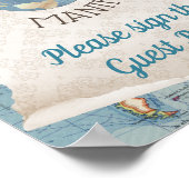  kaart Baby shower Gastoverzicht Poster (Hoek)