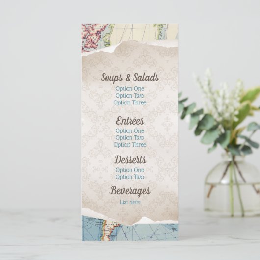  kaart Baby shower menu's (Staand voorkant)