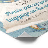 kaart Baby shower voor voetteken Poster (Hoek)