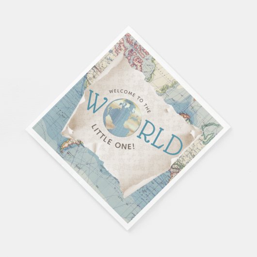 kaart Baby showers servetten (Hoek)