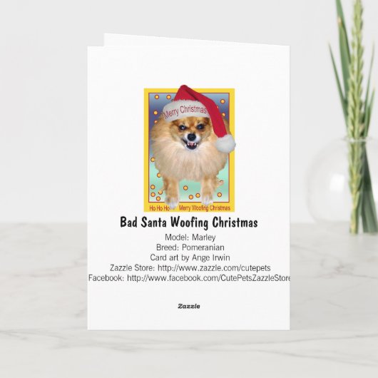 Kaart | Bad Santa Woofing Christmas (Achterkant)