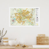 Kaart Bagdad City Irak - 2003 Poster (Keuken)