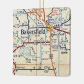  kaart Bakersfield Keramisch Ornament (Links)