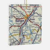  kaart Bangor Maine Keramisch Ornament (Rechts)