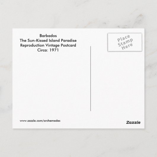  kaart Barbados (Achterkant)