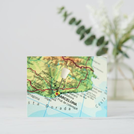 Kaart Barcelona, Spanje (Staand voorkant)