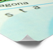 Kaart Barcelona, Spanje Poster (Hoek)