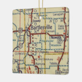 kaart Bartlesville OK Keramisch Ornament (Links)