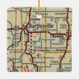 kaart Bartlesville OK Keramisch Ornament